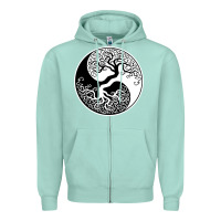 Seafoam tree of life yin yang Zipper Hoodie - artisFamous