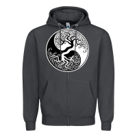 Smoke tree of life yin yang Zipper Hoodie - artisFamous