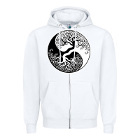 White tree of life yin yang Zipper Hoodie - artisFamous