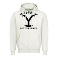 Oatmeal Heather black stone dutton ranch Zipper Hoodie - artisFamous