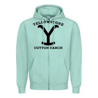 Seafoam black stone dutton ranch Zipper Hoodie - artisFamous