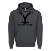Smoke black stone dutton ranch Zipper Hoodie - artisFamous