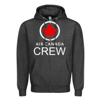 Charcoal Heather aviation air canada crew Zipper Hoodie - artisFamous