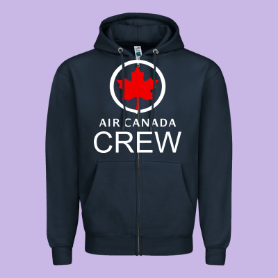 Aviation Air Canada Crew Zipper Hoodie Designed By Artisfamous