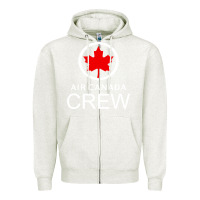 Oatmeal Heather aviation air canada crew Zipper Hoodie - artisFamous