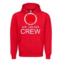Red aviation air canada crew Zipper Hoodie - artisFamous