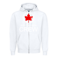 White aviation air canada crew Zipper Hoodie - artisFamous