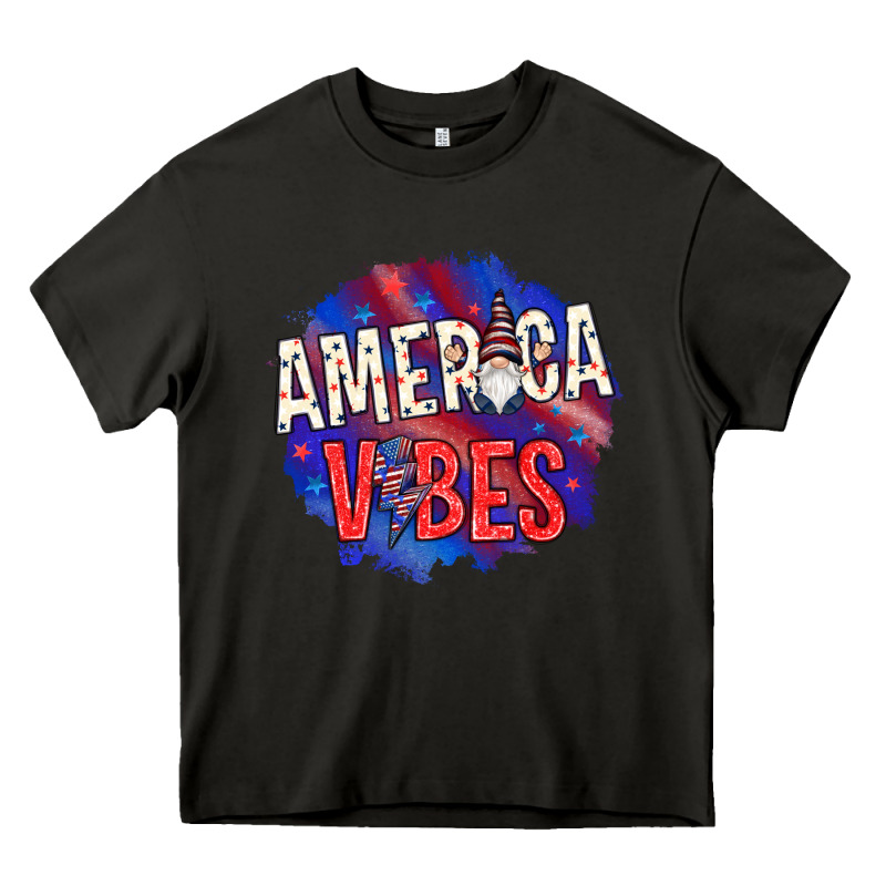 America Vibes With Gnome Heavy Core Tee by HowdyJamesFarm | Teevron