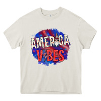 Cream America vibes with gnome Heavy Core Tee - HowdyJamesFarm