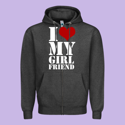 I Heart My Girlfriend Shirt Zipper Hoodie Designed By Artisfamous