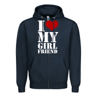 Navy i heart my girlfriend shirt Zipper Hoodie - artisFamous