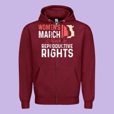 Women’s March For Reproductive Rights Pro Choice Feminist, Women’s Zipper Hoodie Designed By Artisfamous