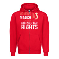 Red women’s march for reproductive rights pro choice feminist, women’s Zipper Hoodie - artisFamous