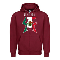 Burgundy canelo alvarez Zipper Hoodie - artisFamous