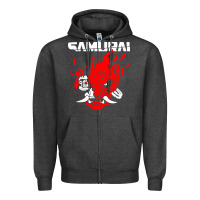 Charcoal Heather cyberpunk 2077 Zipper Hoodie - artisFamous