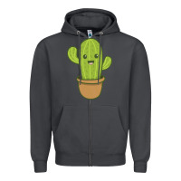 Smoke happy cactus hug me please Zipper Hoodie - artisFamous