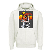 Oatmeal Heather cartoon Zipper Hoodie - artisFamous