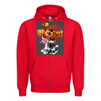 Red cartoon Zipper Hoodie - artisFamous