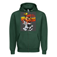 Sports Green cartoon Zipper Hoodie - artisFamous