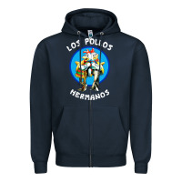 Navy los pollos hermanos classic Zipper Hoodie - artisFamous