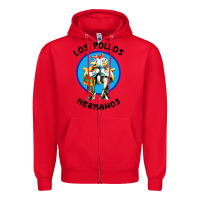 Red los pollos hermanos classic Zipper Hoodie - artisFamous