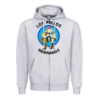 Heather Grey los pollos hermanos classic Zipper Hoodie - artisFamous