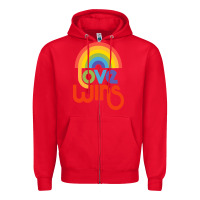 Red love  classic Zipper Hoodie - artisFamous