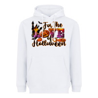 White For The Love Of Halloween Heavyweight Hoodie - RanaPortraitStore