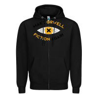 Black make orwell fiction again Zipper Hoodie - artisFamous