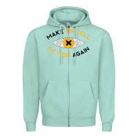 Seafoam make orwell fiction again Zipper Hoodie - artisFamous