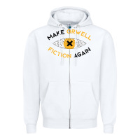White make orwell fiction again Zipper Hoodie - artisFamous