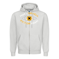 Dove Grey make orwell fiction again Zipper Hoodie - artisFamous