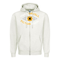 Oatmeal Heather make orwell fiction again Zipper Hoodie - artisFamous