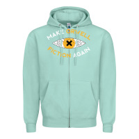 Seafoam make orwell fiction again Zipper Hoodie - artisFamous