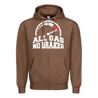 Chestnut all gas no brakes Zipper Hoodie - artisFamous