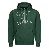 Sports Green golf wang burgundy Zipper Hoodie - artisFamous