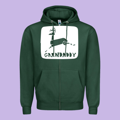 Grandaddy Zipper Hoodie Designed By Artisfamous