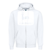 White grandaddy Zipper Hoodie - artisFamous