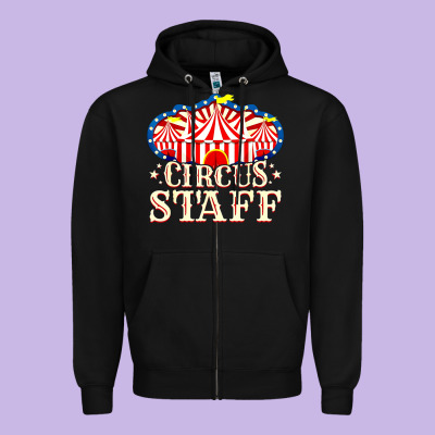 Circus Staff Zipper Hoodie Designed By Artisfamous