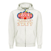 Oatmeal Heather circus staff Zipper Hoodie - artisFamous