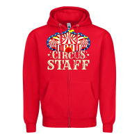 Red circus staff Zipper Hoodie - artisFamous