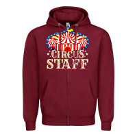 Burgundy circus staff Zipper Hoodie - artisFamous