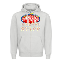 Dove Grey circus staff Zipper Hoodie - artisFamous