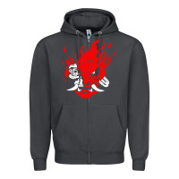 Smoke cyberpunk 2077 Zipper Hoodie - artisFamous