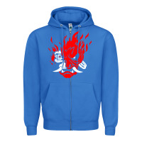 True Royal cyberpunk 2077 Zipper Hoodie - artisFamous