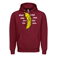 Burgundy banana Zipper Hoodie - artisFamous