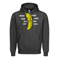 Charcoal Heather banana Zipper Hoodie - artisFamous