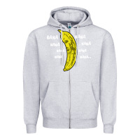 Heather Grey banana Zipper Hoodie - artisFamous