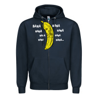 Navy banana Zipper Hoodie - artisFamous