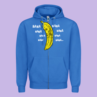 Banana Zipper Hoodie Designed By Artisfamous